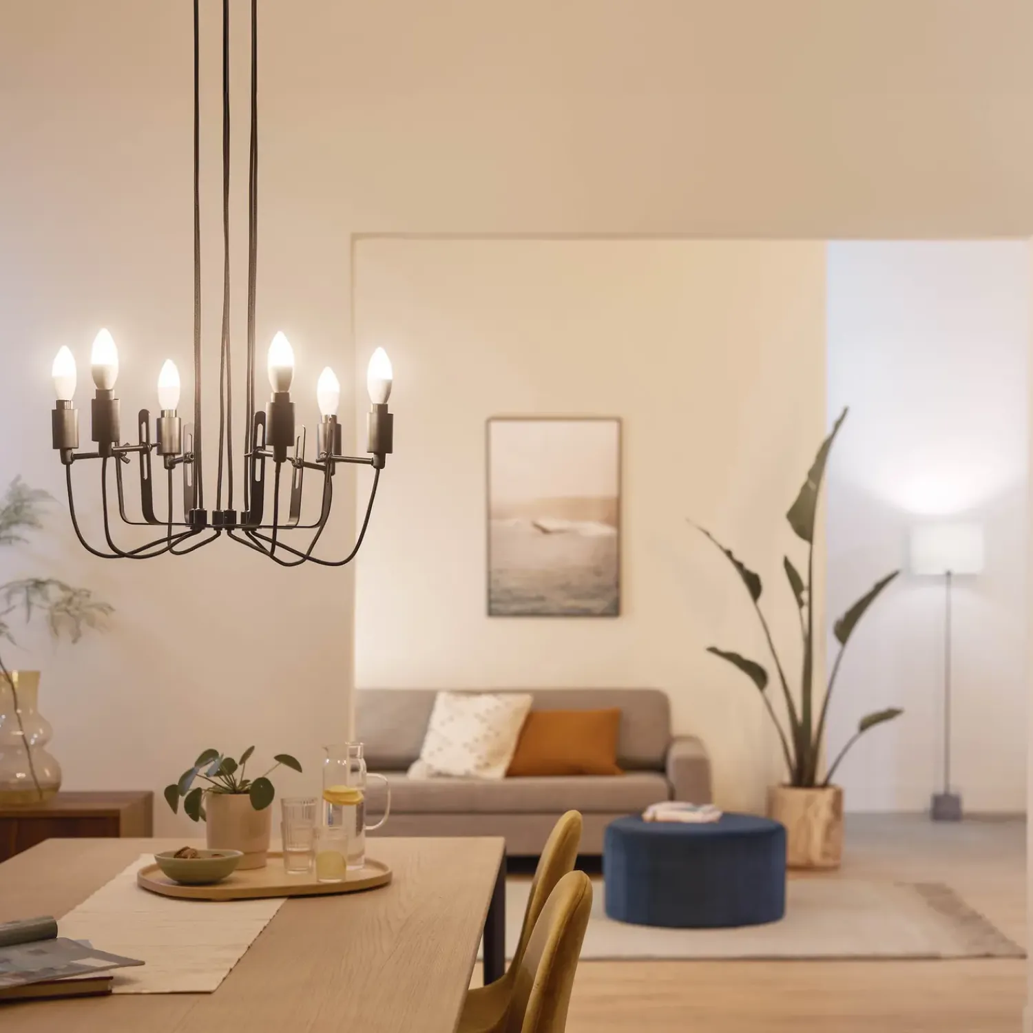 Philips Smart Wiz Diverse Led-Pærer^Philips Smart LED farve kertepære E14 4,9W C37 2-pak