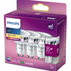 Philips Gu10 Spots^Spot LED pære GU10 35W 3 pack