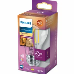 Philips E27 Pærer^Standard LED pære E27 60W 1 pack