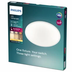 Philips Loftlamper^Super Slim plafond Ø25 cm hvid