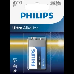 Philips Batterier^Ultra alkaline 6LR61 batteri 1 stk.