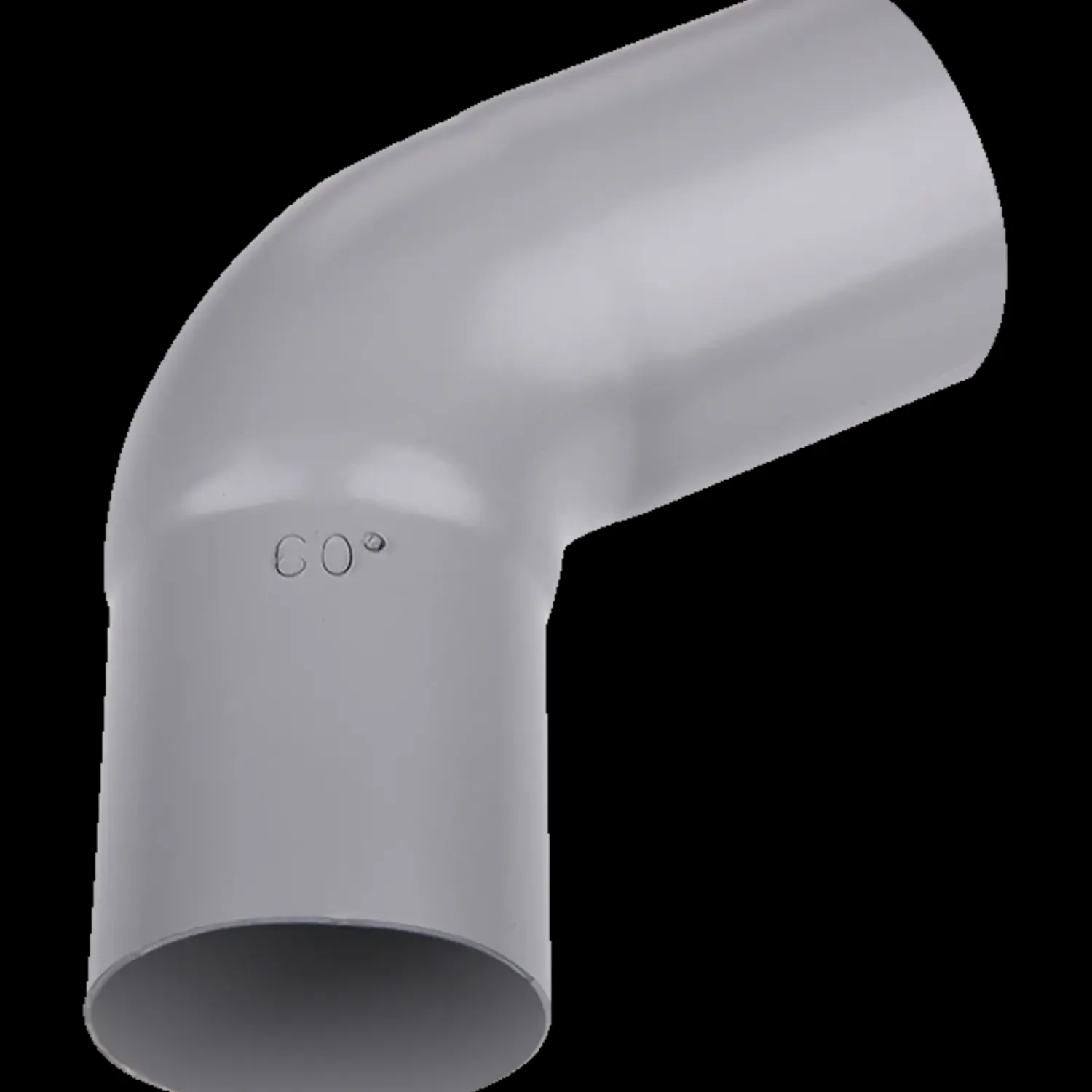 Online Plastmo bøjning 75 mm, 60° grå