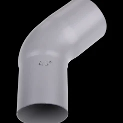Online Plastmo bøjning 75 mm, 45° grå