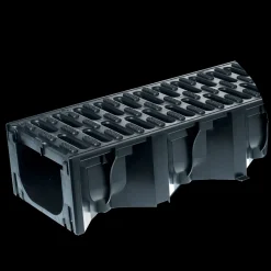 Hot Plastmo Hexaline rende+rist sort 1000 mm