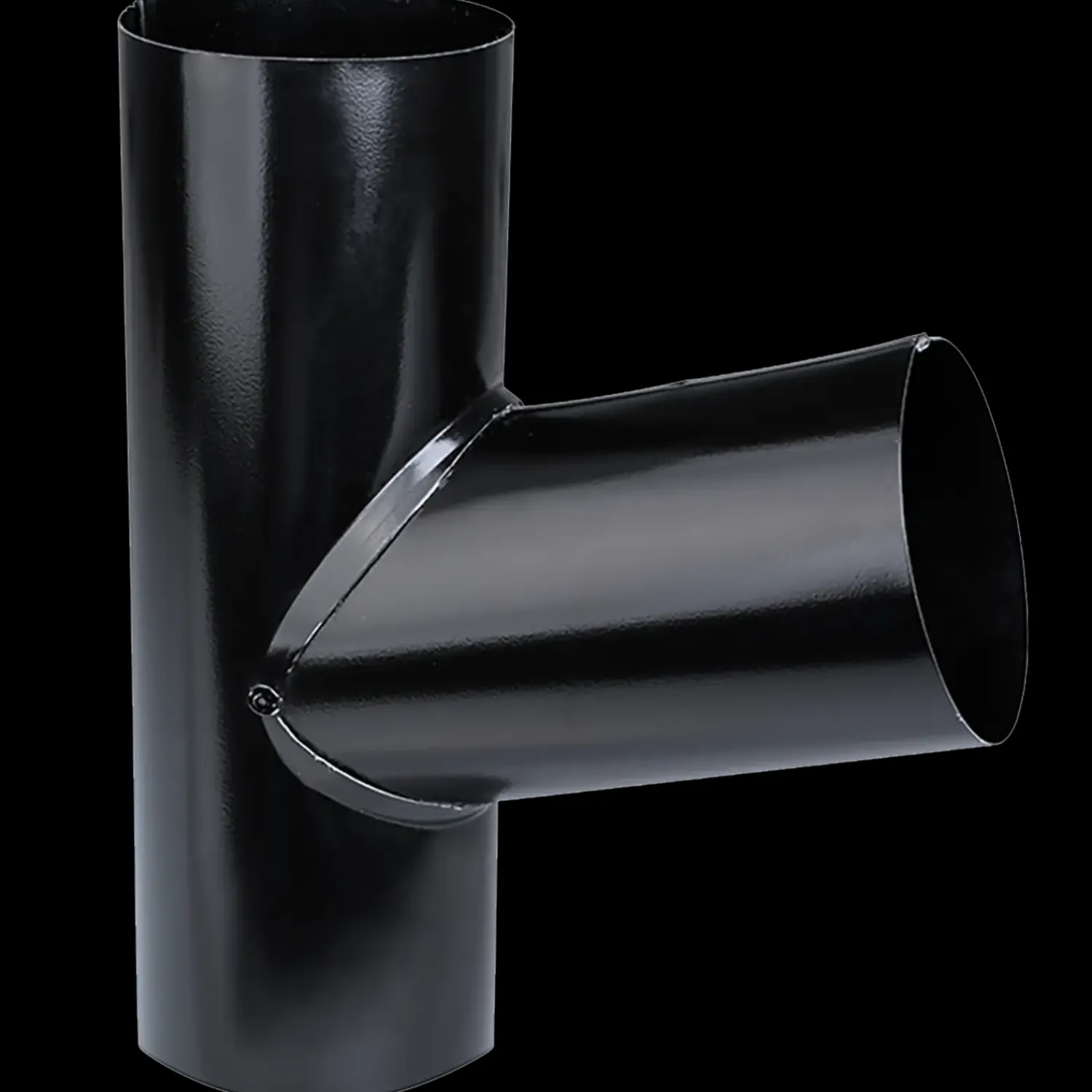 Best Plastmo Sort Stål grenrør 75 mm 70°