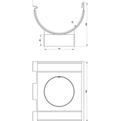 Plastmo Ståltagrender^tudstykke m/gummi nr. 11, 75 mm stål plus