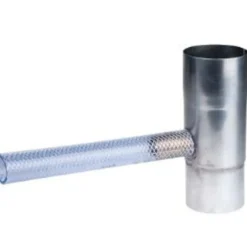 Plastmo Ståltagrender^vandudviser med flexslange Ø75mm stål plus