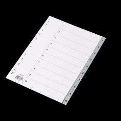 Kontorartikler|Tilbehør Til Kontor Og Værksted^Plastregister A4  NR 1-10