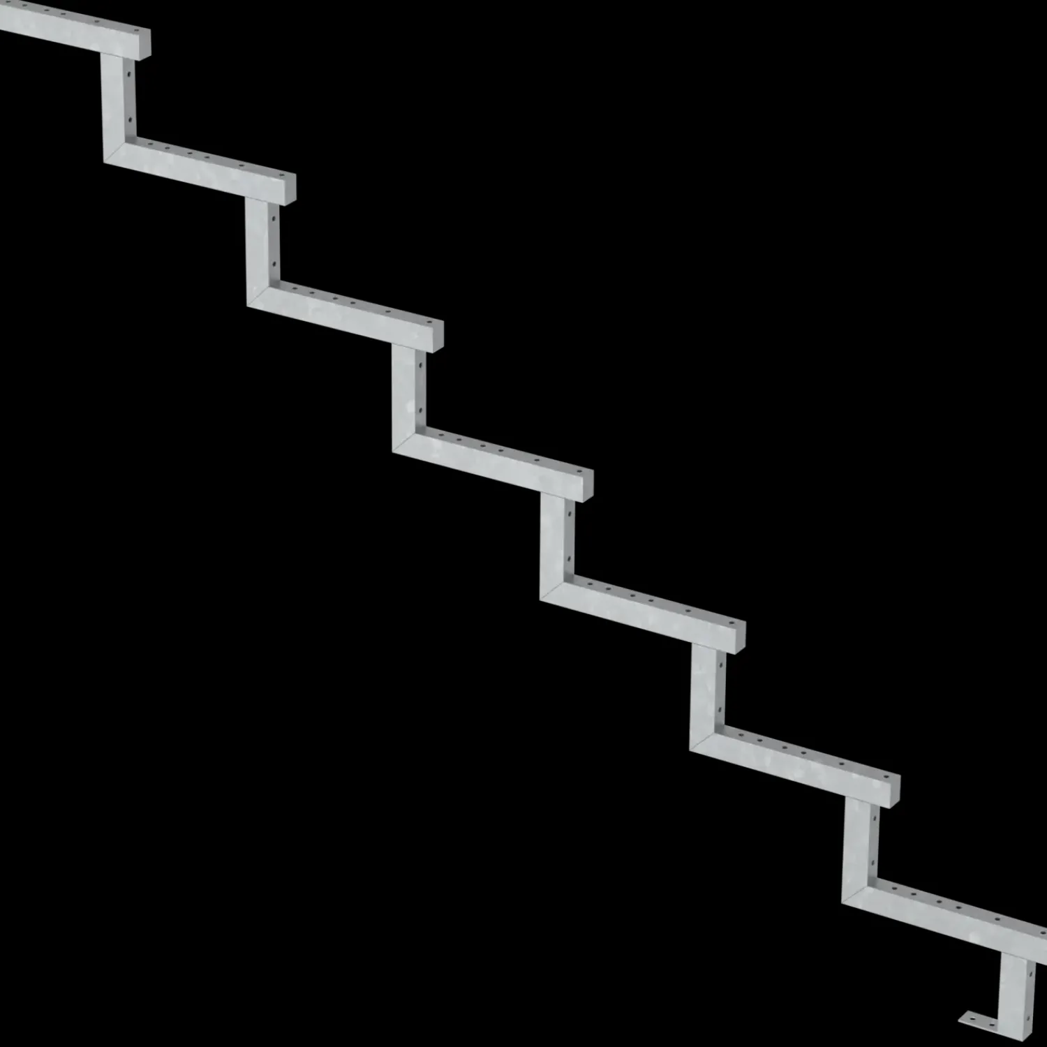 Plus Trapper Og Lemme^34,2° Trappevange 7 trin m/beslag Trindybde 28 cm
