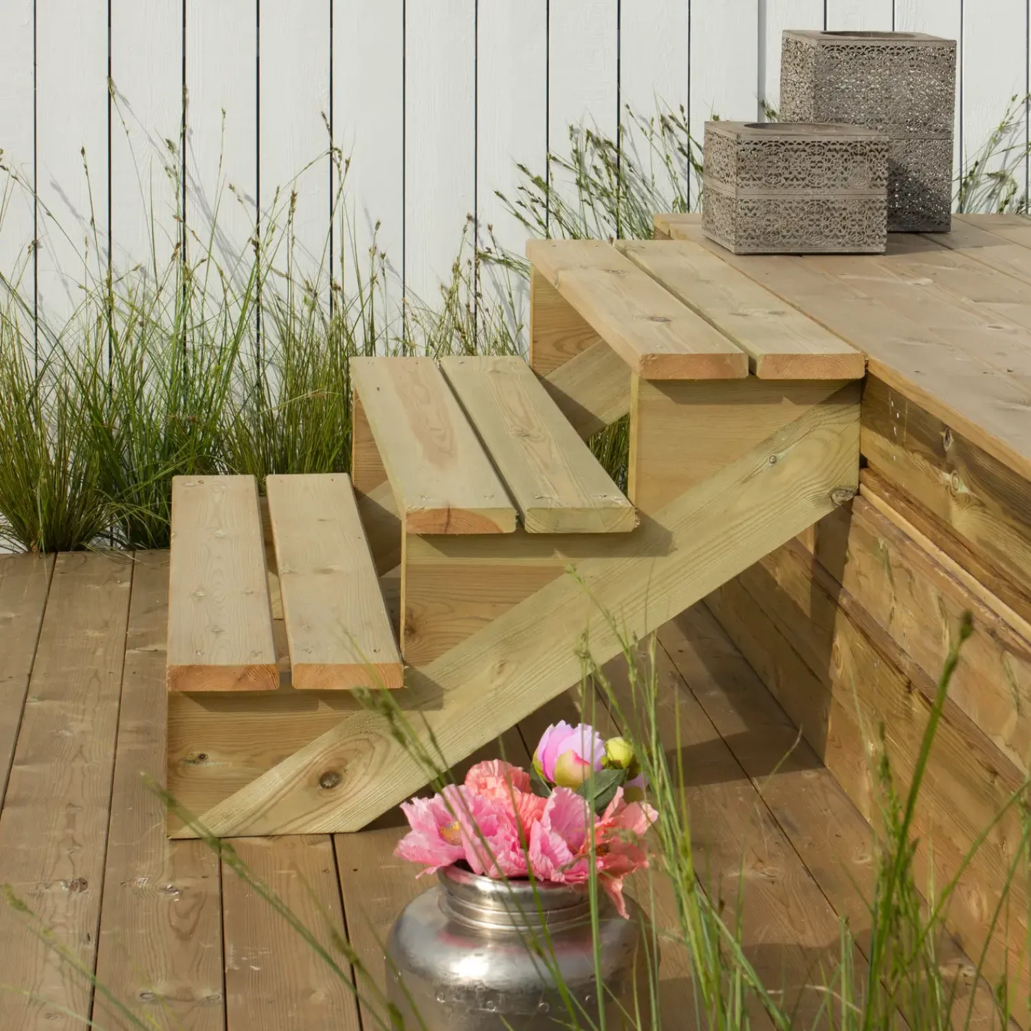 Plus Trapper Og Lemme^34,2° Trappevange 3 trin m/beslag Trindybde 25 cm