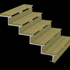 Discount Plus 34,2° Trappevange 5 trin m/beslag Trindybde 28 cm