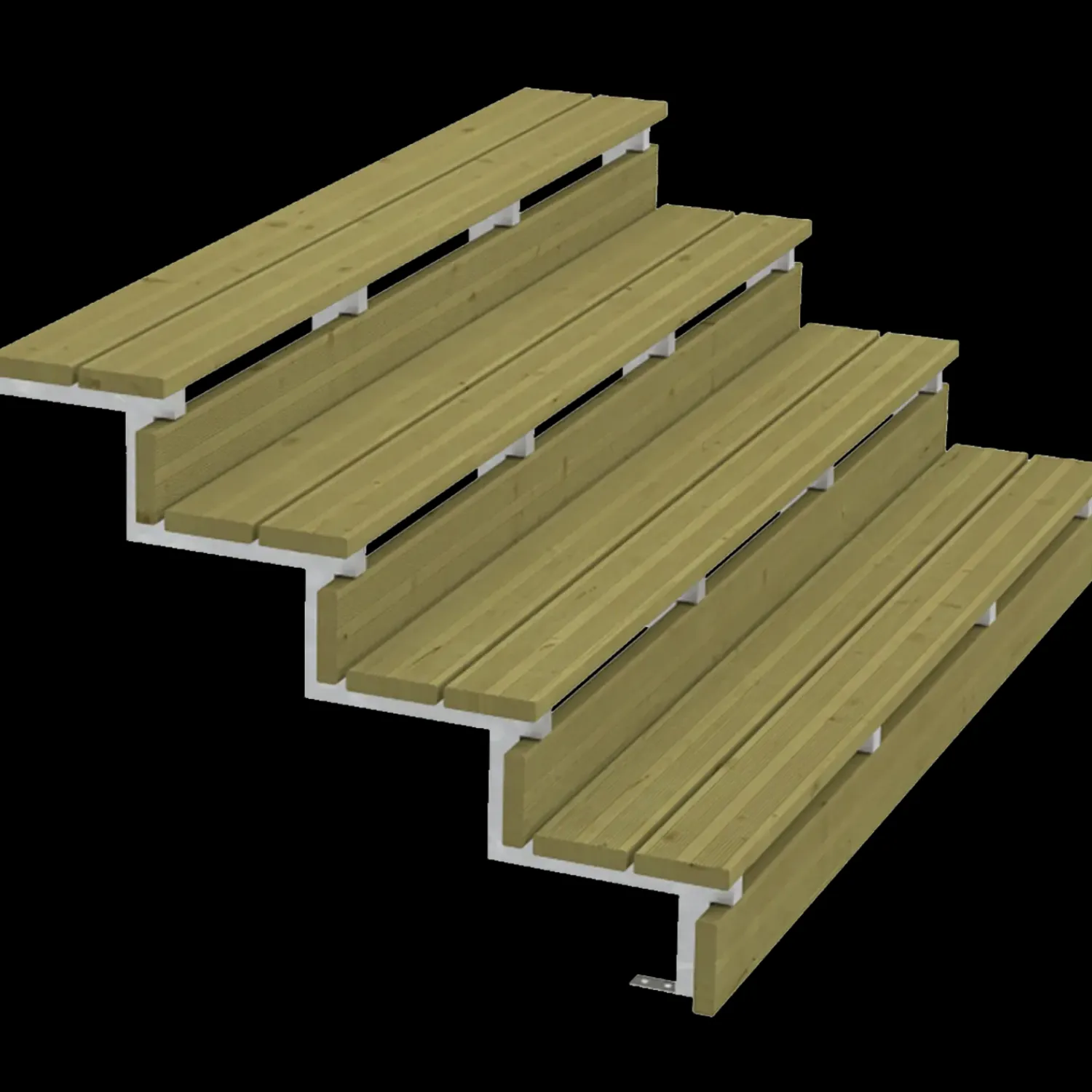 Online Plus 34,2° Trappevange 4 trin m/beslag Trindybde 28 cm