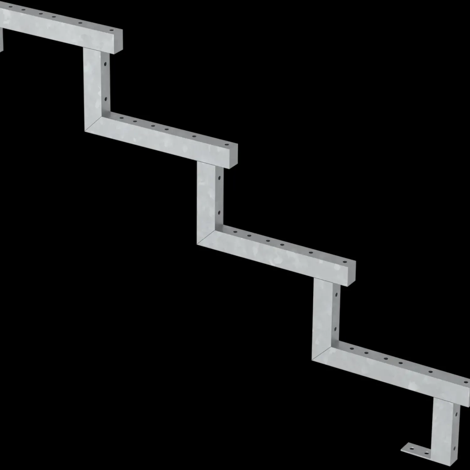 Online Plus 34,2° Trappevange 4 trin m/beslag Trindybde 28 cm