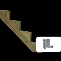 Plus Trapper Og Lemme^34,2° Trappevange 4 trin m/beslag Trindybde 25 cm