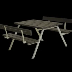 Plus Bord- Og Bænkesæt^Alpha bord- og bænkesæt med 2 ryglæn trykimrpægneret, 118 cm