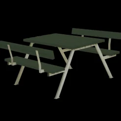 Plus Bord- Og Bænkesæt^Alpha bord- og bænkesæt med 2 ryglæn trykimrpægneret, 118 cm