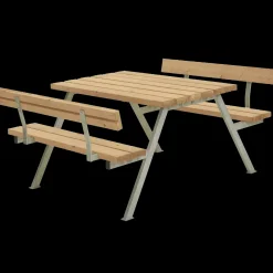 Plus Bord- Og Bænkesæt^Alpha Bord/Bænkesæt m/2 ryglæn 118 cm ThermoWood®