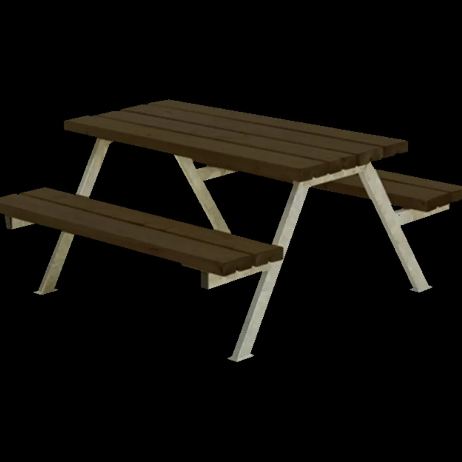 Hot Plus Alpha Junior Bord/Bænkesæt 118 cm sort