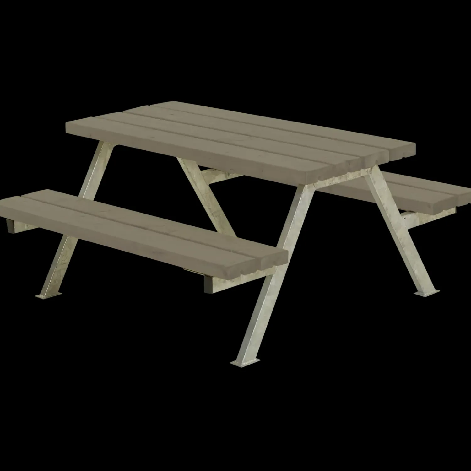 Hot Plus Alpha Junior Bord/Bænkesæt 118 cm sort