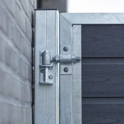 Plus Havelåger^Artura dobbeltlåge m/stålstolpe højrehængt 197x175 cm skifergrå