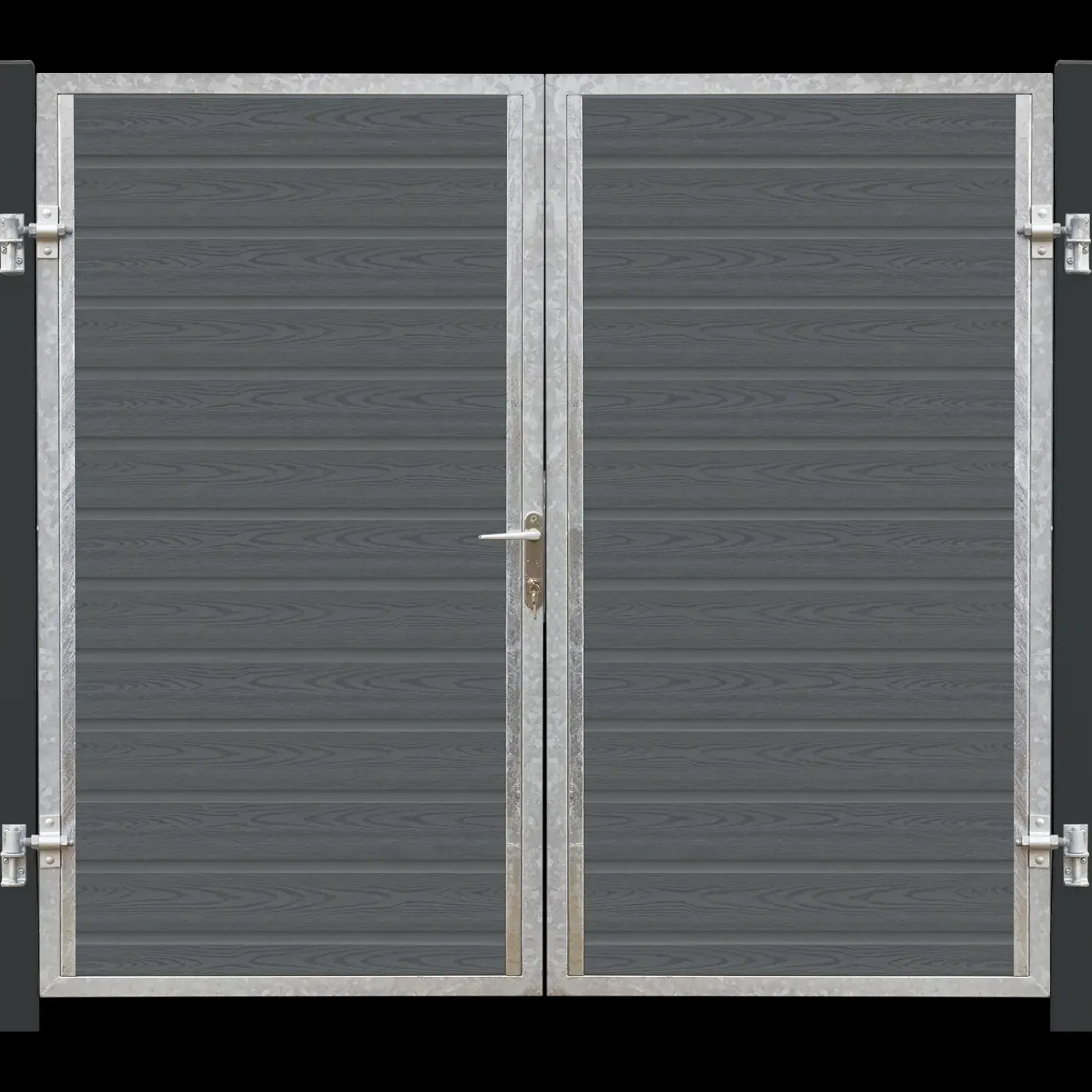 Hot Plus Artura dobbeltlåge m/stålstolpe venstrehængt 197x135 cm gråsort