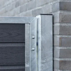 Hot Plus Artura dobbeltlåge m/stålstolpe venstrehængt 197x135 cm gråsort