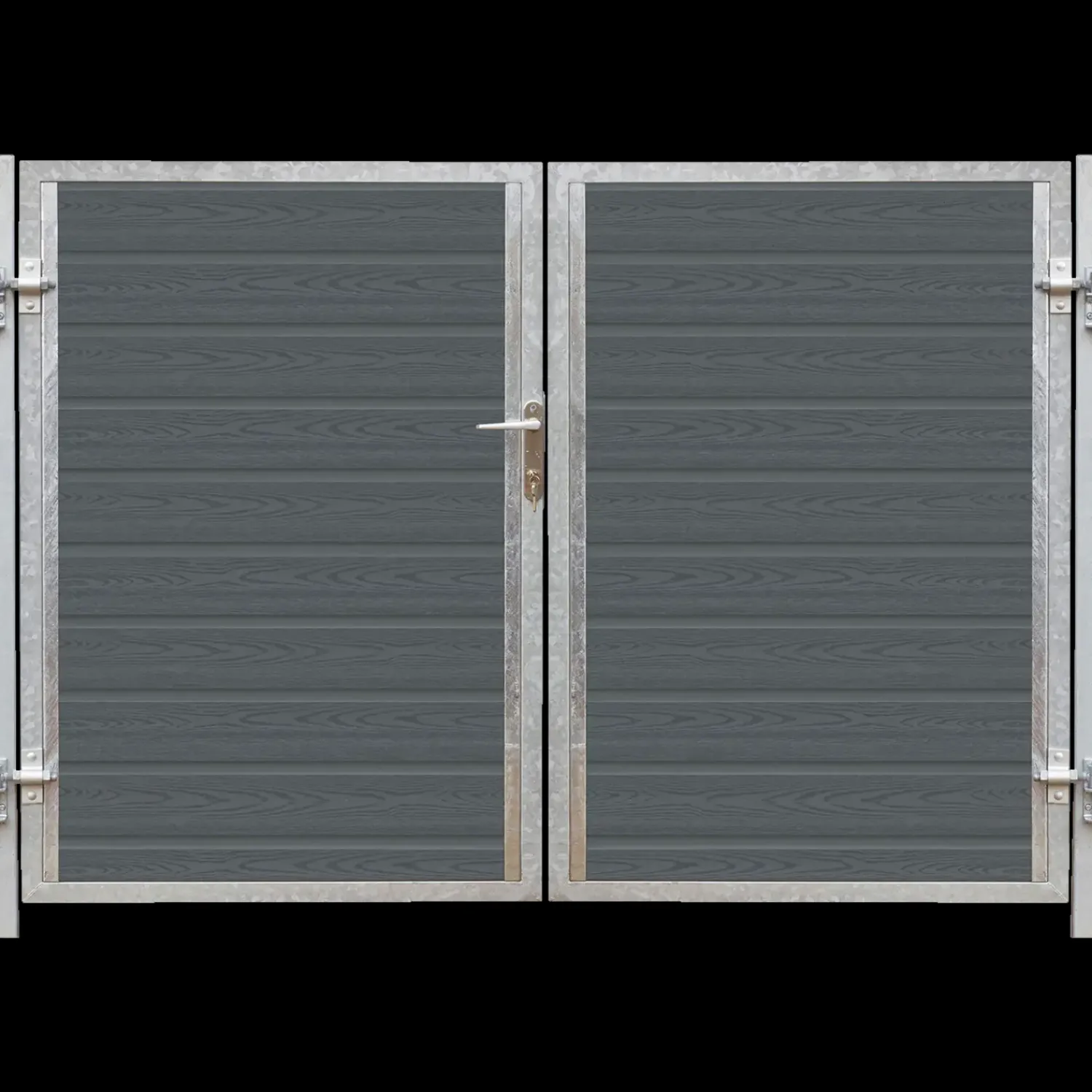 Discount Plus Artura dobbeltlåge m/stålstolpe venstrehængt 197x135 cm skifergrå