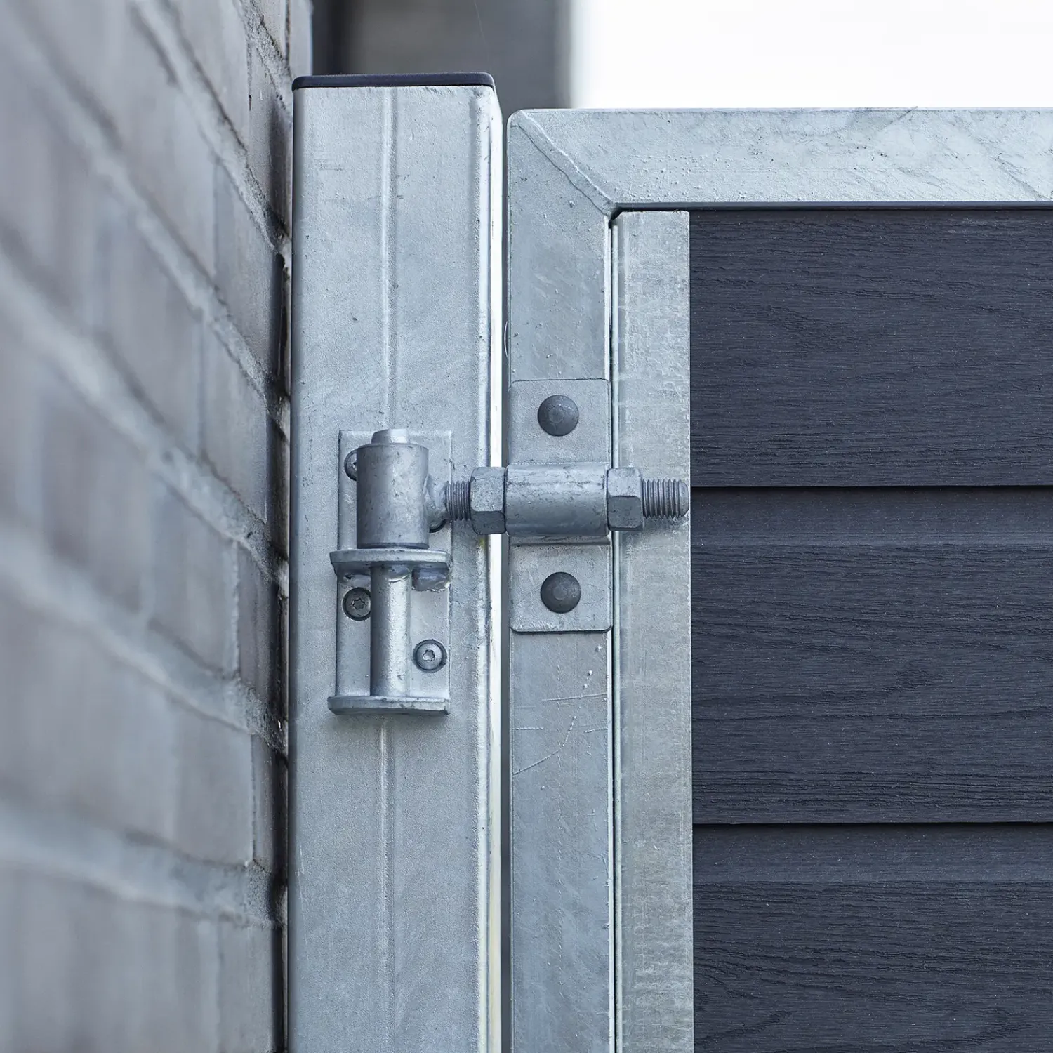 Discount Plus Artura dobbeltlåge m/stålstolpe venstrehængt 197x135 cm skifergrå