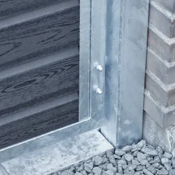 Discount Plus Artura dobbeltlåge m/stålstolpe venstrehængt 197x135 cm skifergrå