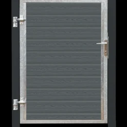 Plus Havelåger^Artura enkeltlåge m/stålstolpe venstrehængt 99x95 cm gråsort