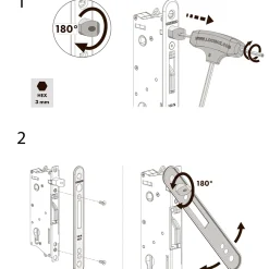 Plus Havelåger^Artura komposit dobbeltlåge 213×135 cm m/gråsorte stolper til nedstøbning