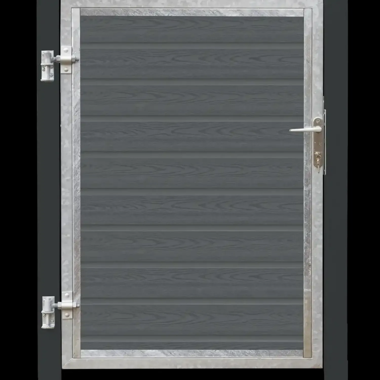 Best Plus Artura komposit enkeltlåge 115×135 cm venstrehængt m/gråsorte stolper til nedstøbning