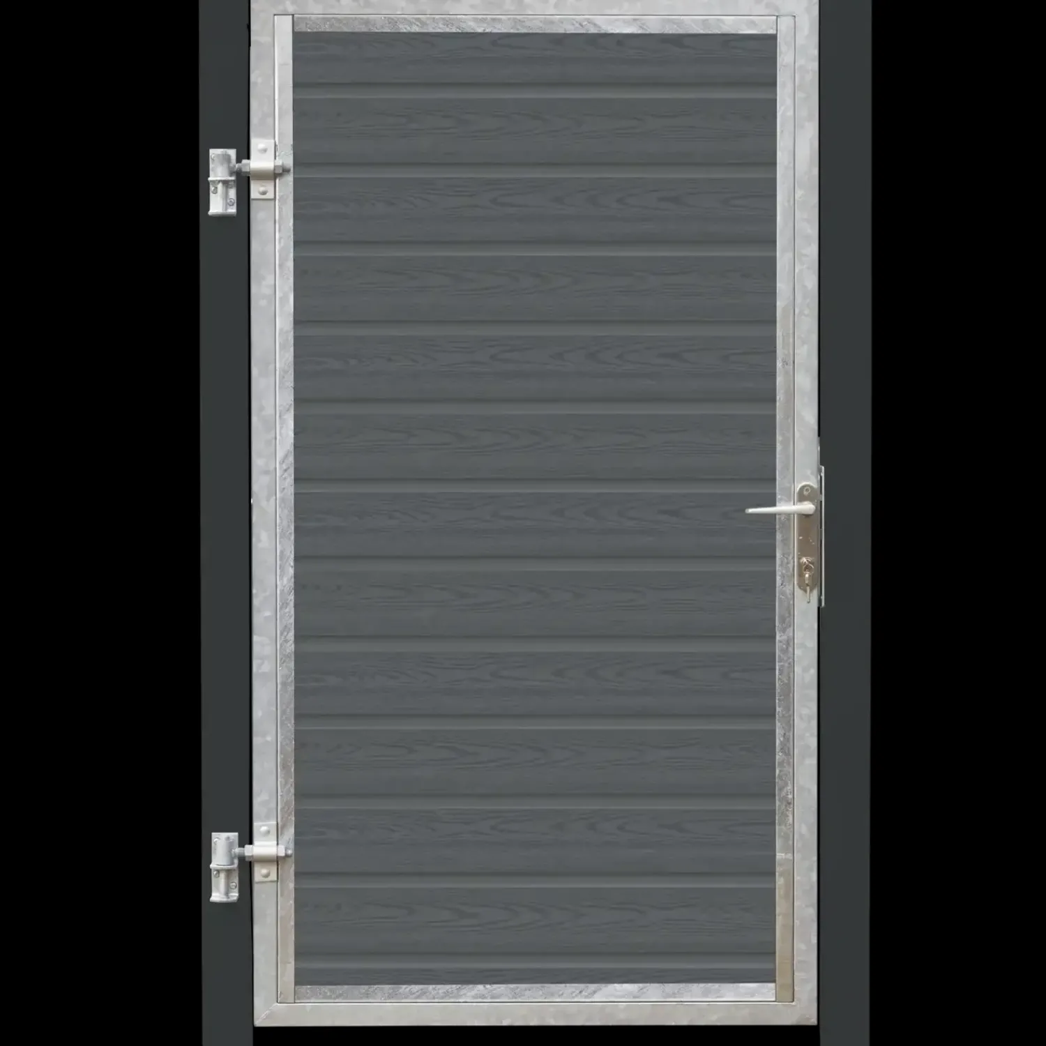 Sale Plus Artura komposit enkeltlåge 115×175 cm venstrehængt m/gråsorte stolper til nedstøbning