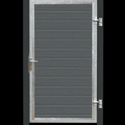 Online Plus Artura komposit enkeltlåge 115×175 cm højrehængt m/gråsorte stolper til nedstøbning