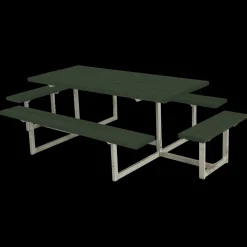 Plus Bord- Og Bænkesæt^Basic bord/bænkesæt med 2 påbygninger 260 cm trykimp