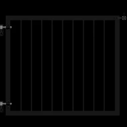 Plus Basic enkeltlåge 100x85 cm sort