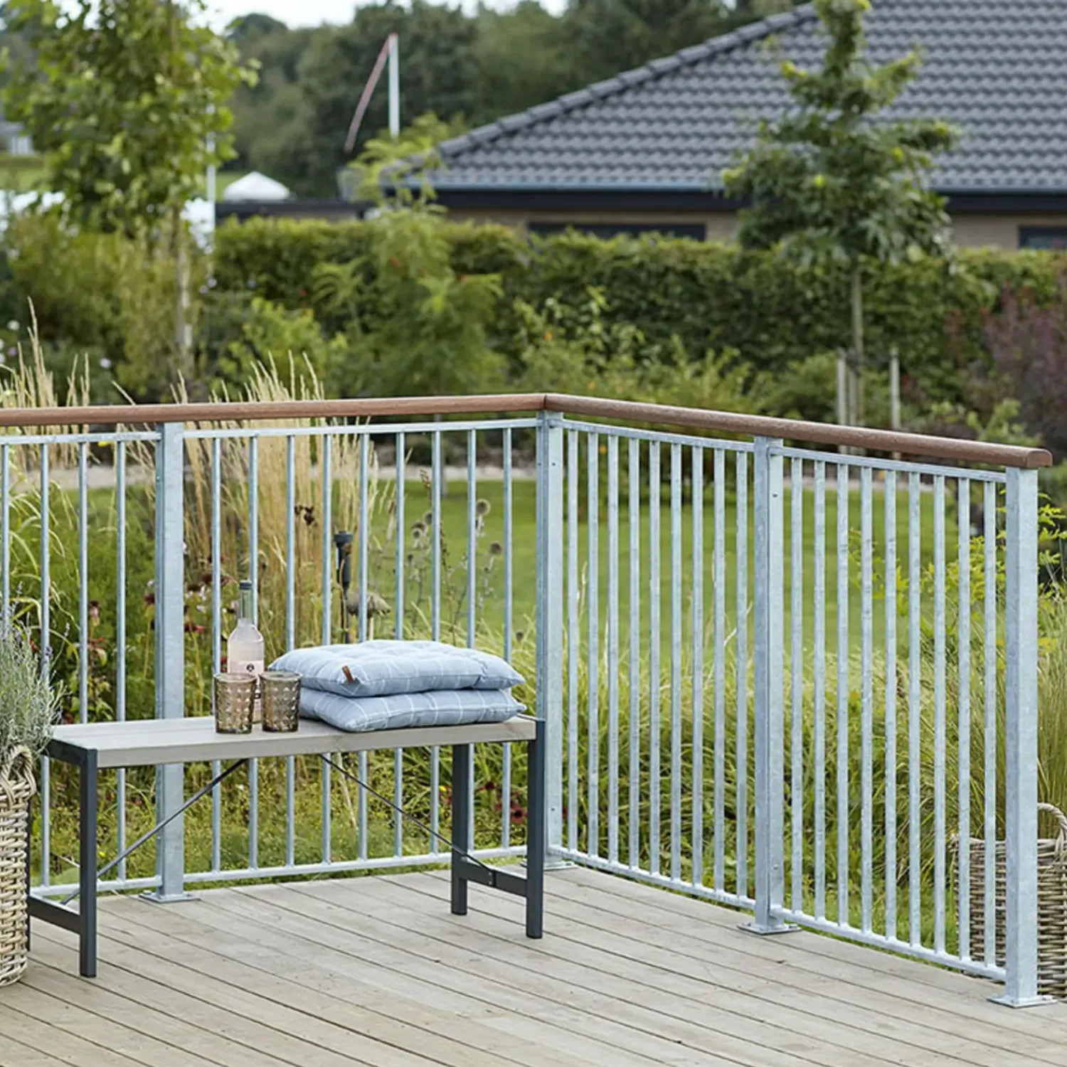 Plus Stål- Og Glashegn^Basic Gelændersystem 90x98 cm Varmgalv.