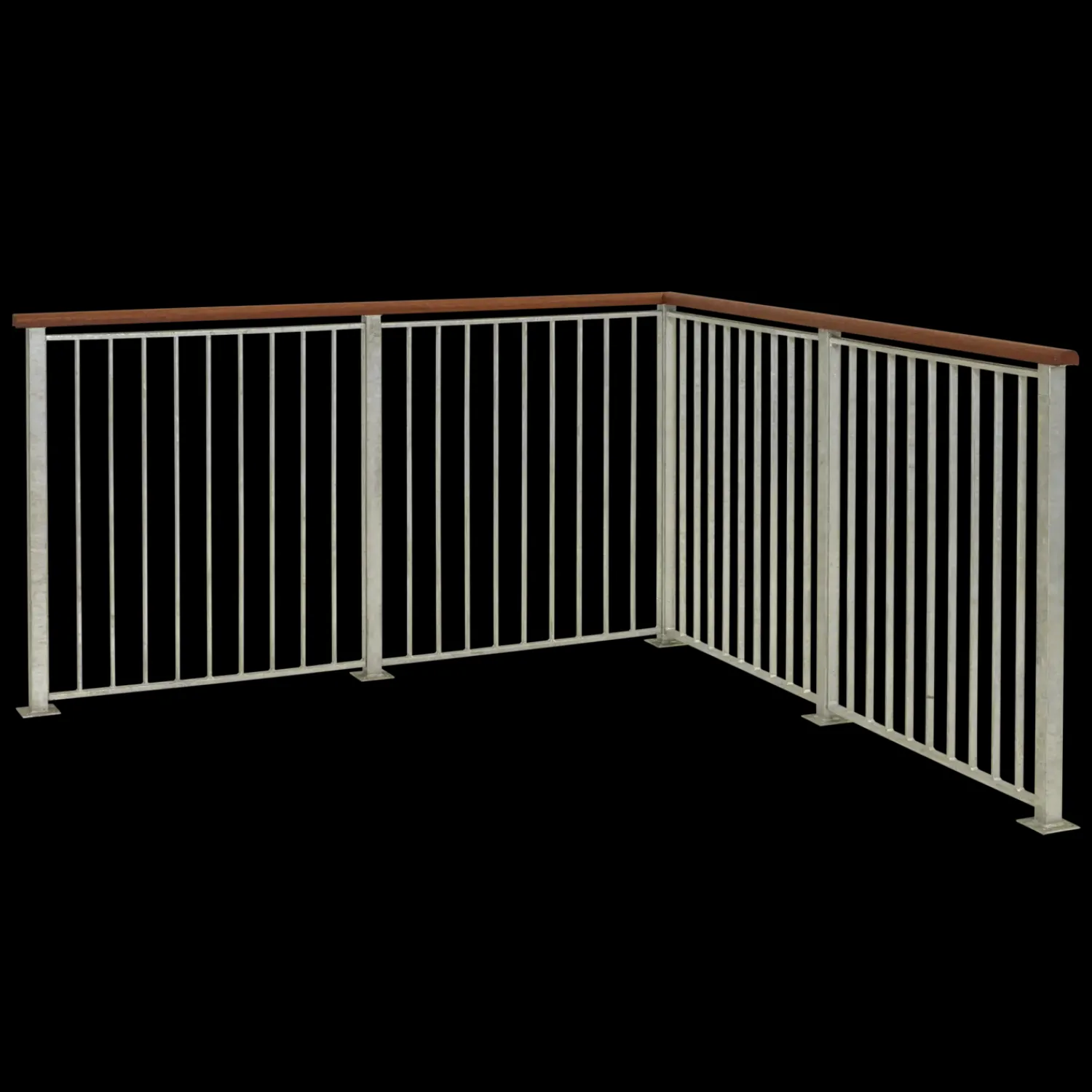 Plus Stål- Og Glashegn^Basic Gelændersystem 90x98 cm Varmgalv.