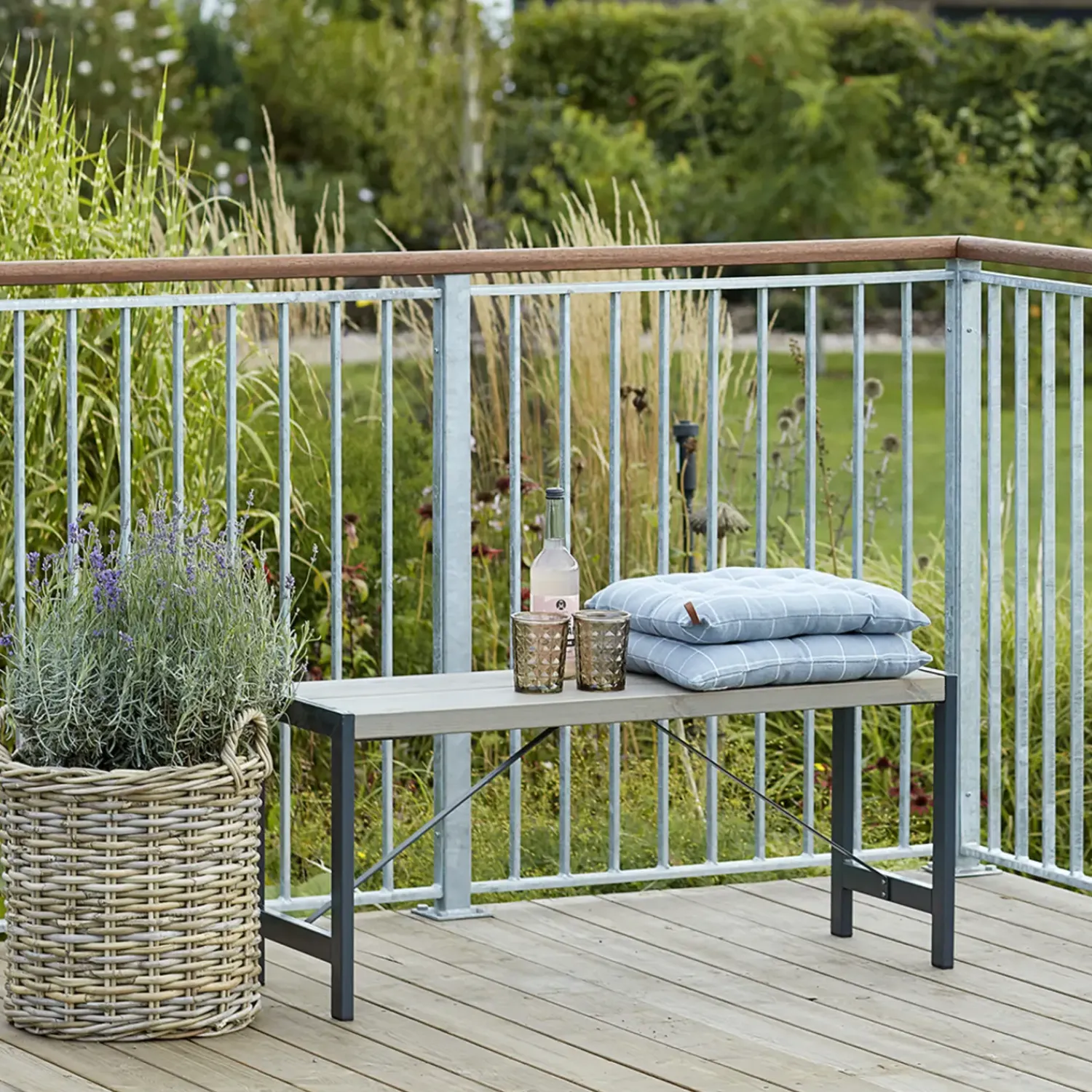 Plus Stål- Og Glashegn^Basic Gelændersystem 90x98 cm Varmgalv.