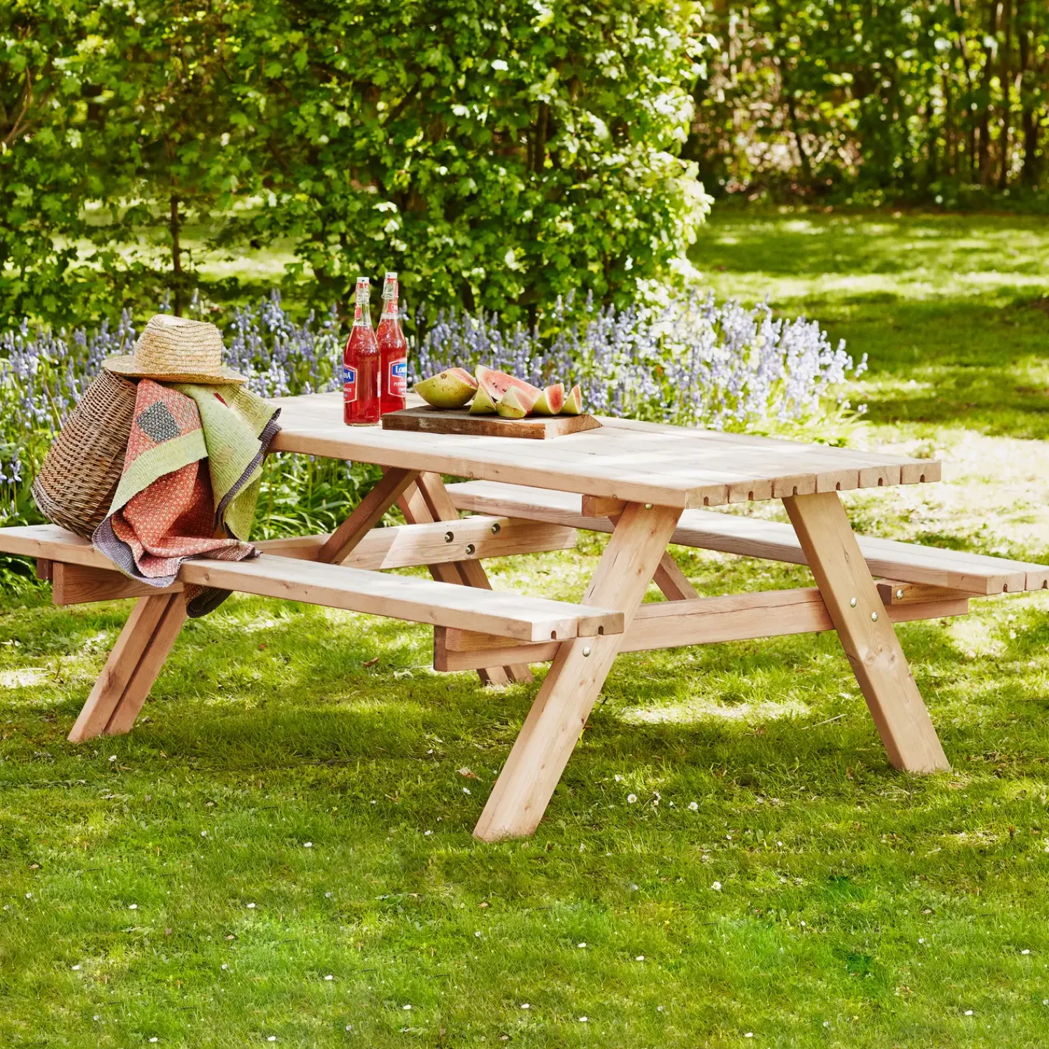 Online Plus bord- og bænkesæt trykimprægneret A/B, 177 cm