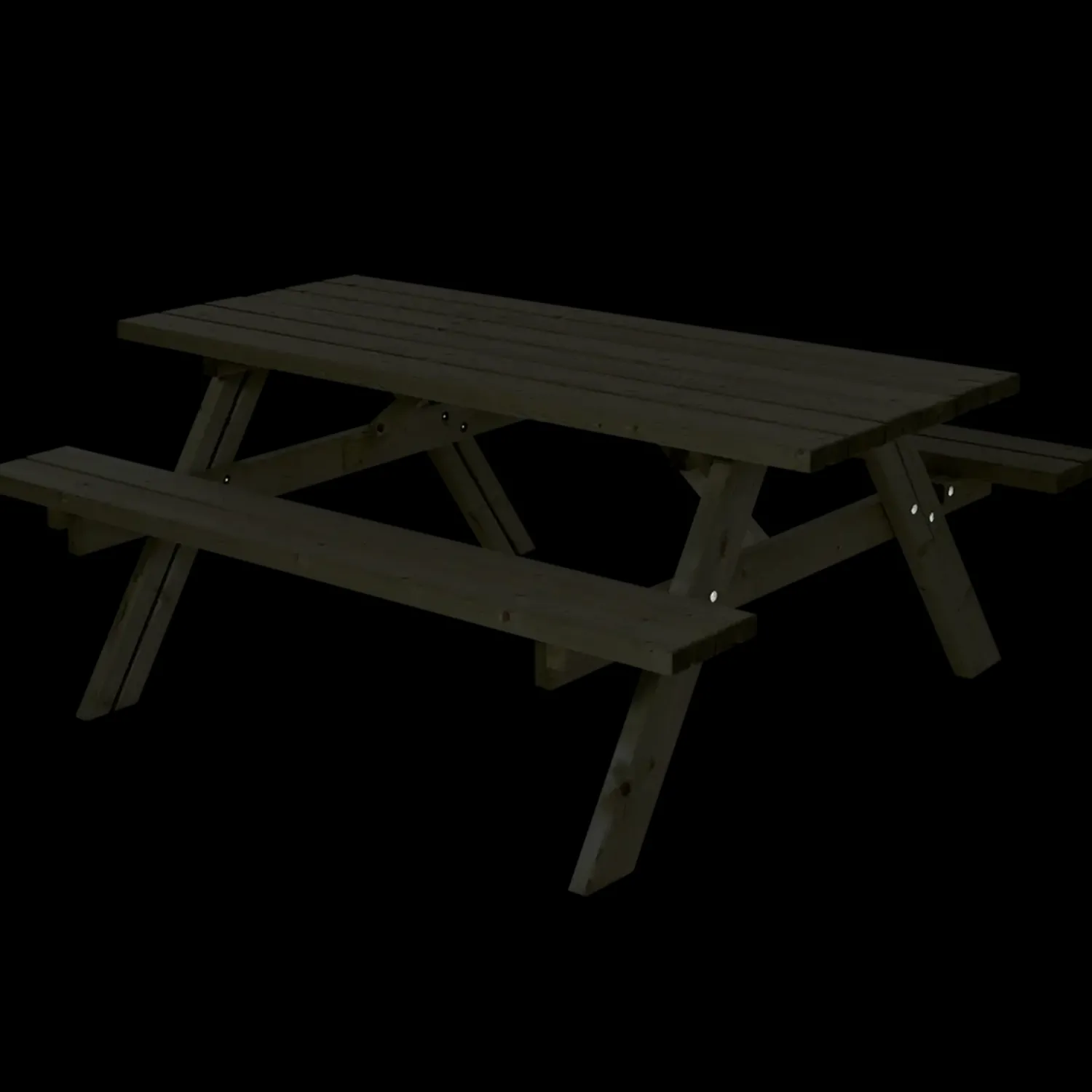 Online Plus bord- og bænkesæt trykimprægneret A/B, 177 cm