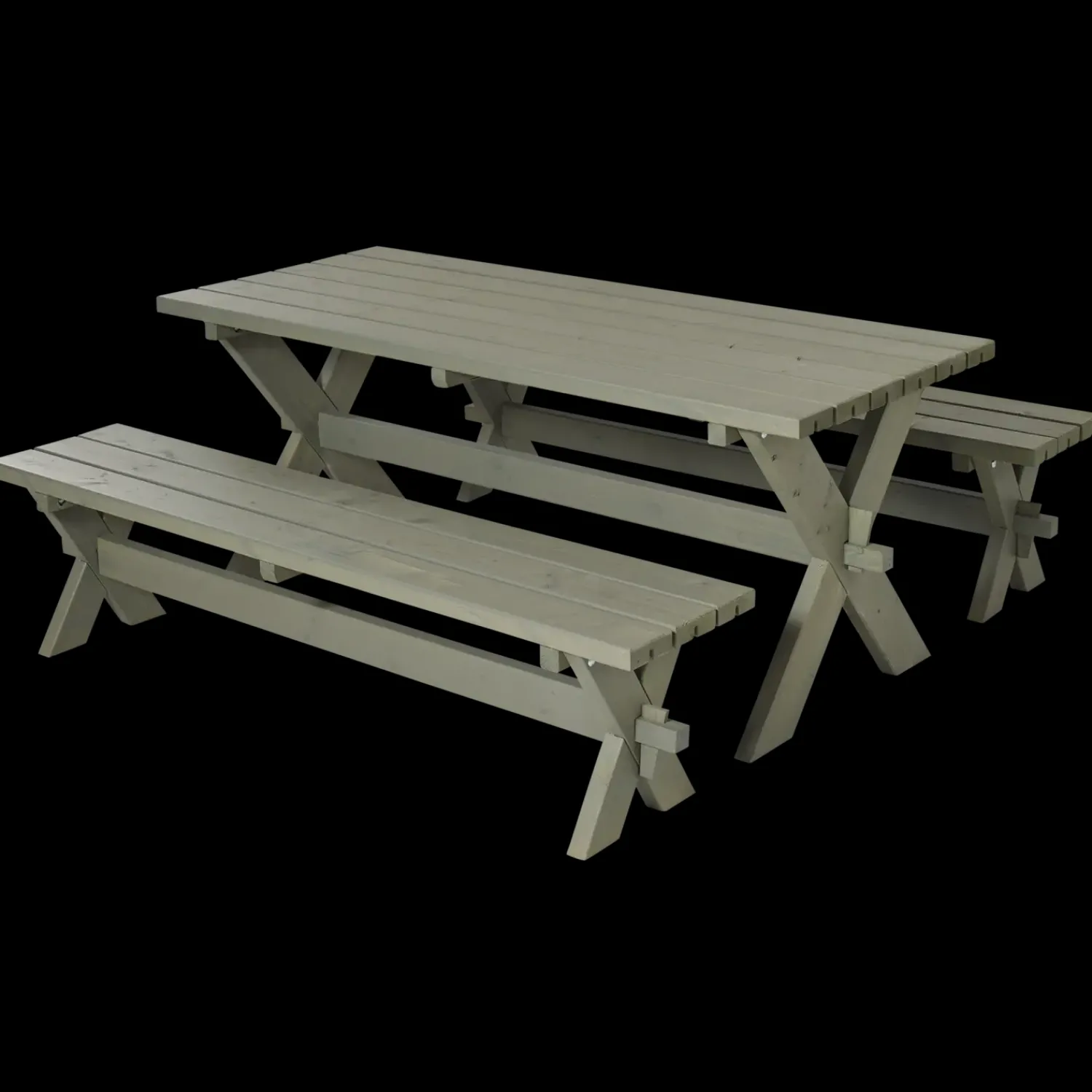 Online Plus bord- og bænkesæt trykimprægneret A/B, 177 cm