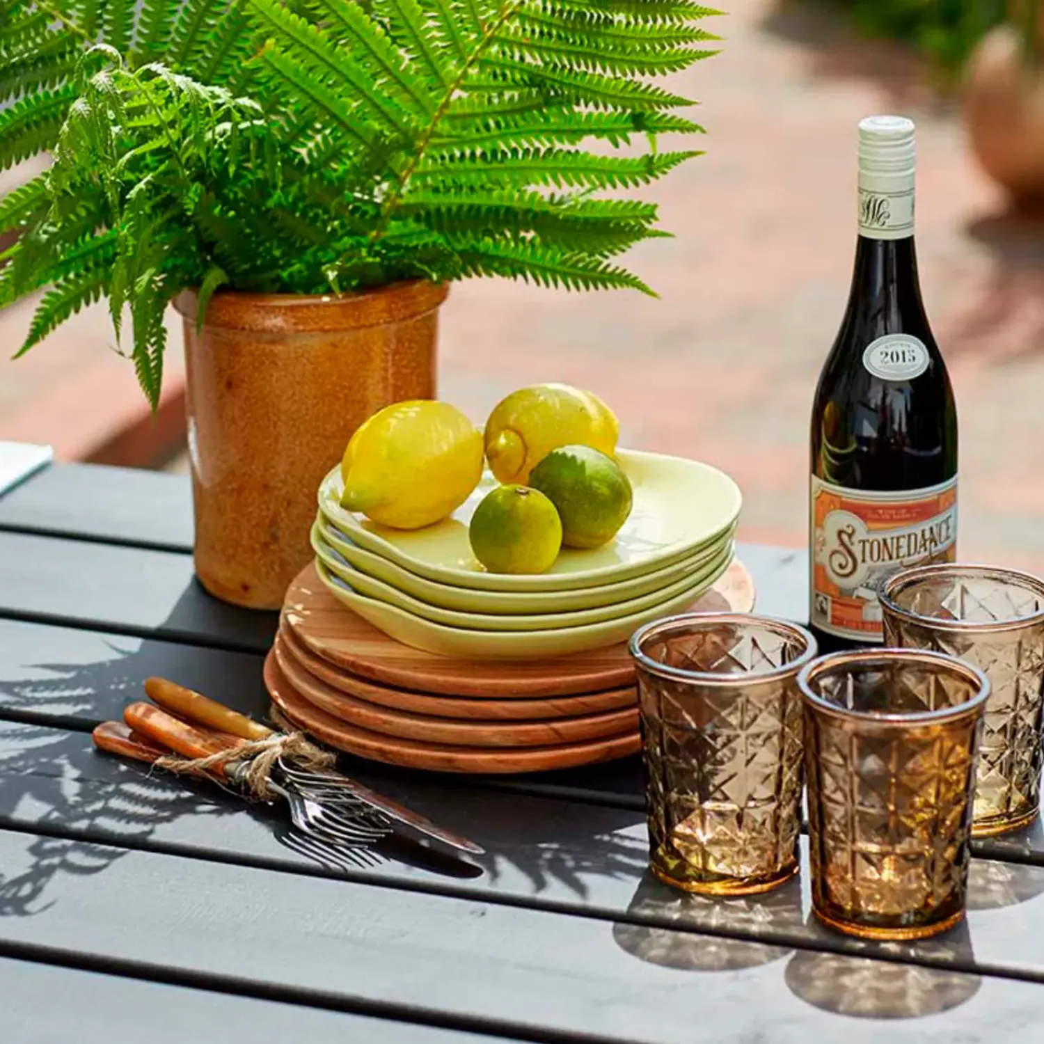 Plus Bord- Og Bænkesæt^Cafe plankebord 127 cm trykimp