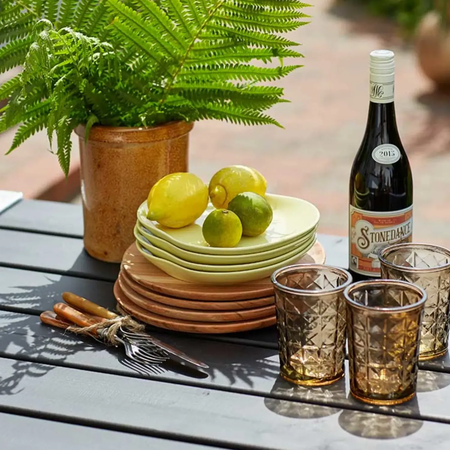 Plus Bord- Og Bænkesæt^Cafe plankebord 127 cm trykimp