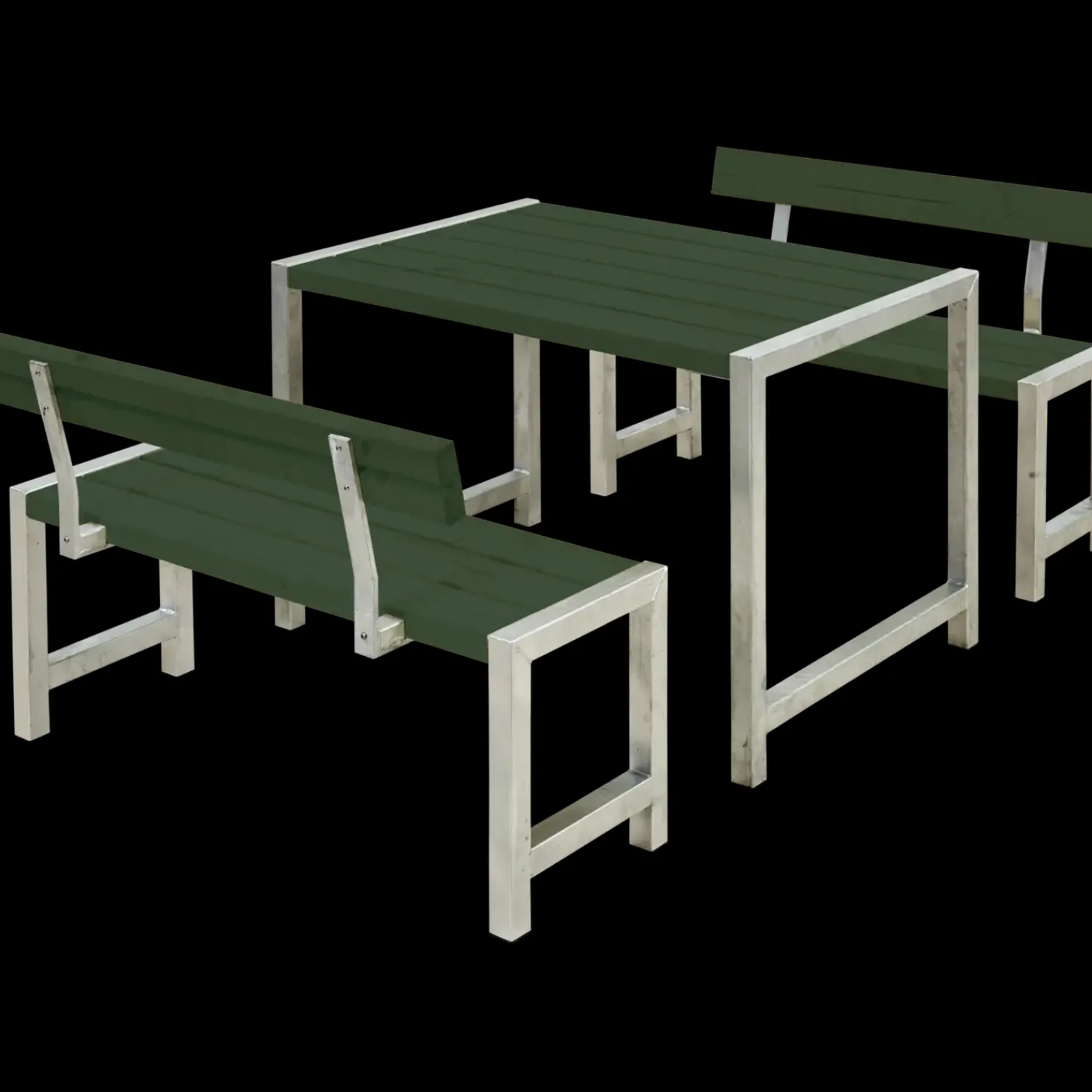 Plus Bord- Og Bænkesæt^Cafe Plankesæt med 2 ryglæn 127 cm trykimp