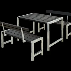 Plus Bord- Og Bænkesæt^Cafe Plankesæt med 2 ryglæn 127 cm trykimp