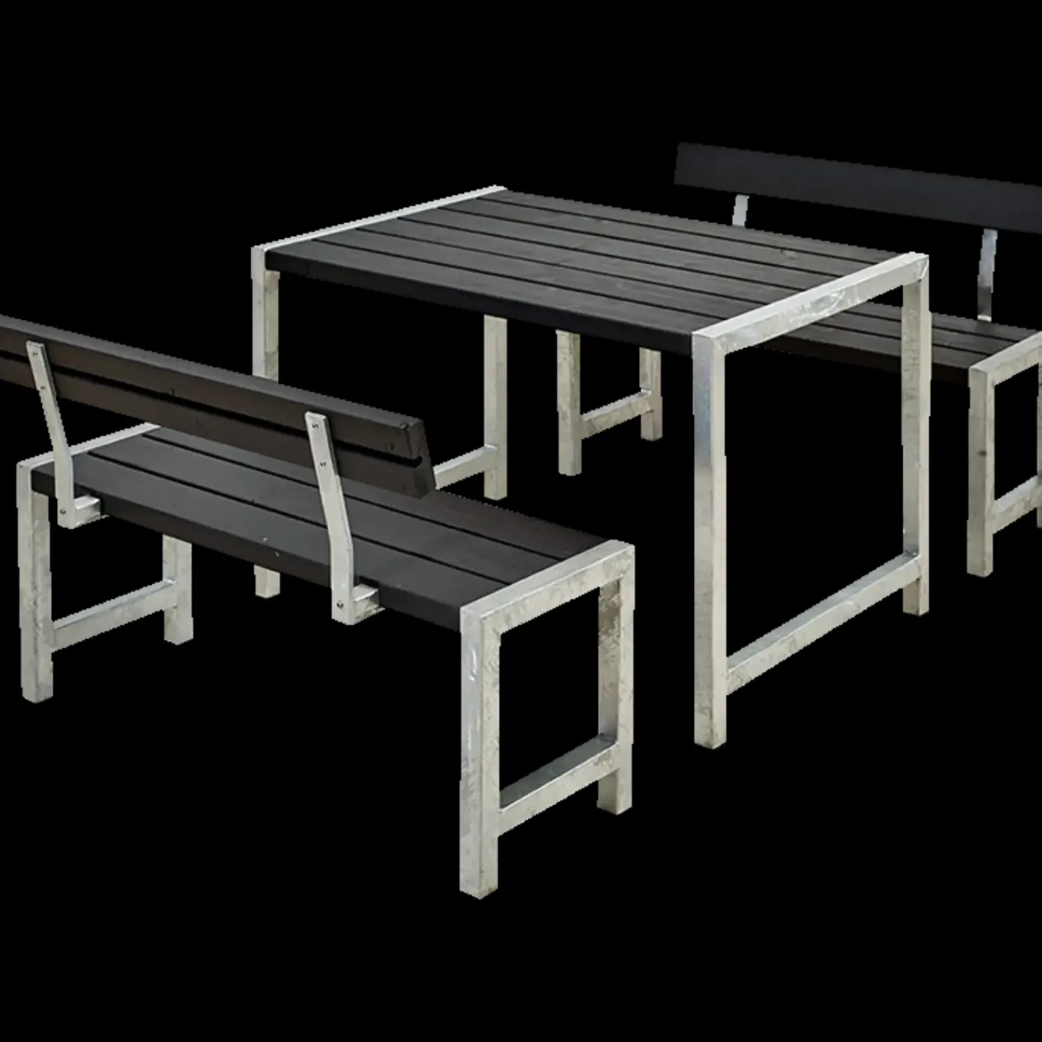 Plus Bord- Og Bænkesæt^Cafe Plankesæt med 2 ryglæn 127 cm trykimp