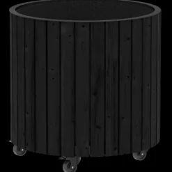 Hot Plus Circle plantekasse Sort Ø55/55 cm
