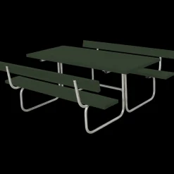 Outlet Plus Classic bord/bænkesæt med 2 ryglæn 177 cm sort