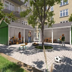 Plus Redskabsskure I Træ^Classic Multi Havehus 10 m² 2 moduler åben